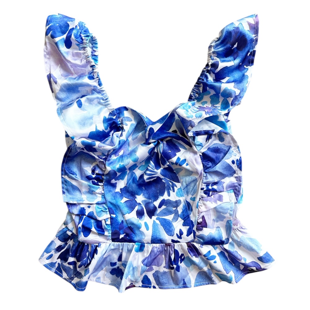Cake for dinner ruffle top xxs